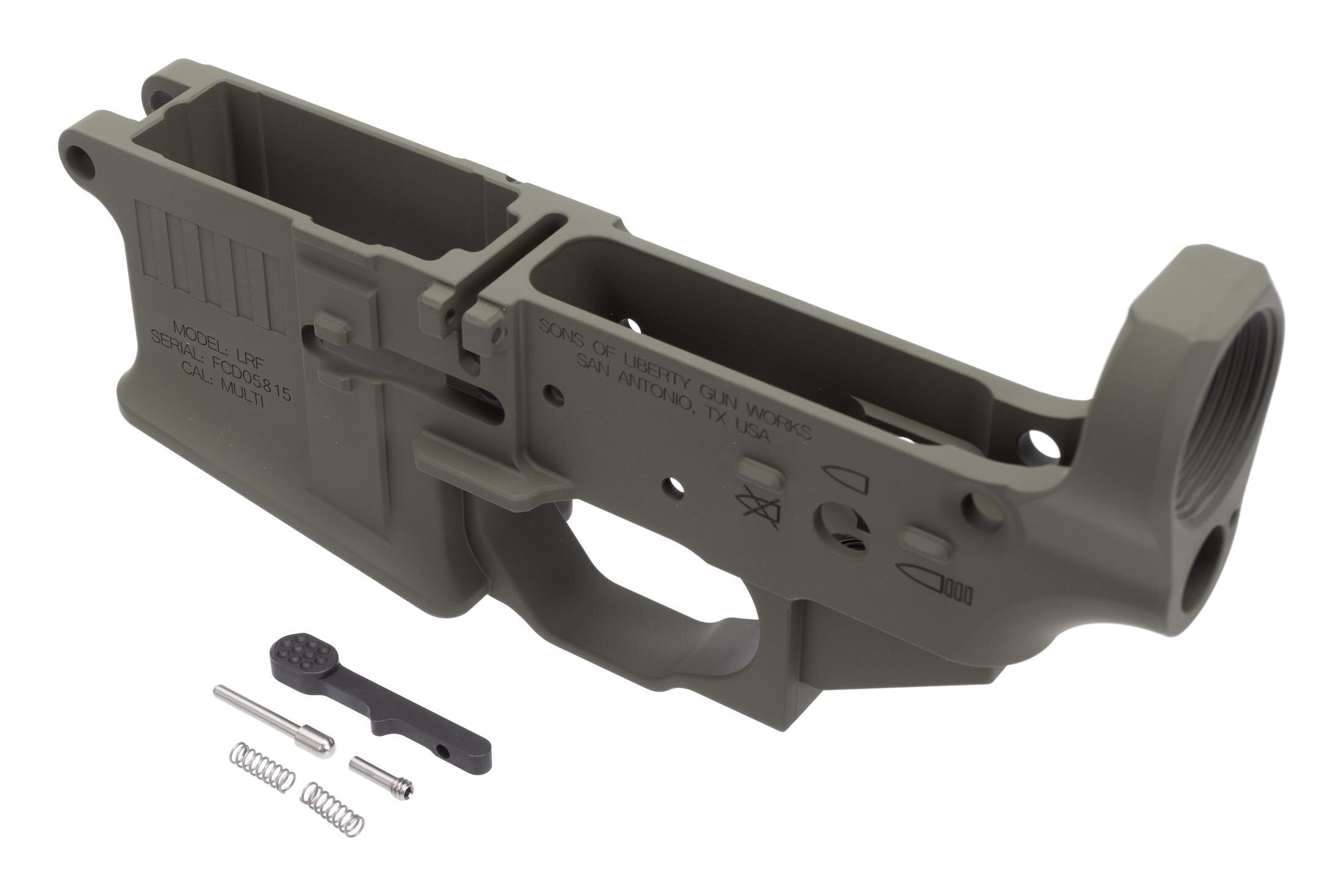 Sons of Liberty Gun Works Sons of Liberty Gun Works / Forward Controls Design Billet Ambi AR-15 Lower Receiver - OD Cerakote - view 4